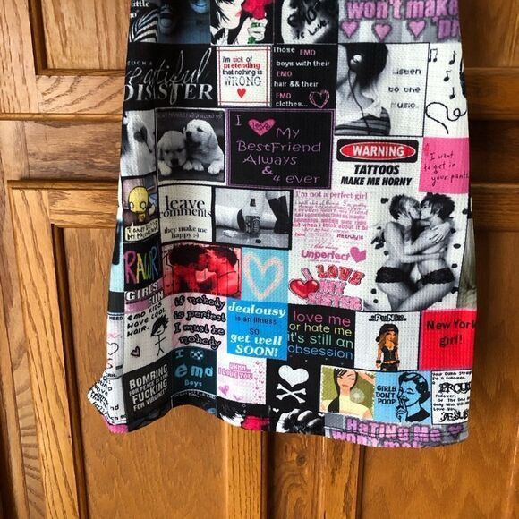 NWT OMighty Logo Mania Mini Dress Y2K Pop Culture - XS - Picture 5 of 11
